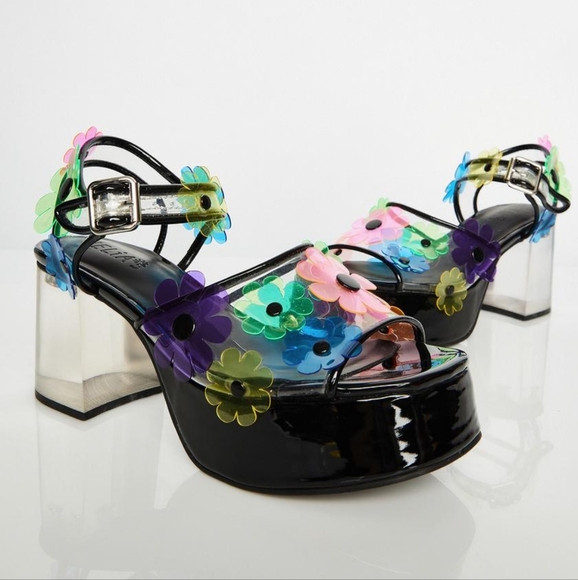 DELiA*s by Dolls Kill Petal Pixie PVC Heels - Picture 7 of 13